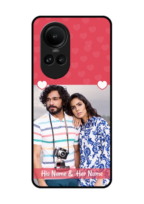Oppo Reno 10 Pro 5G Photo Printing on Glass Case - Simple Love Design