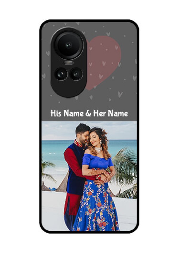 Oppo Reno 10 Pro 5G Custom Glass Mobile Case - Buy Love Design with Photo Online