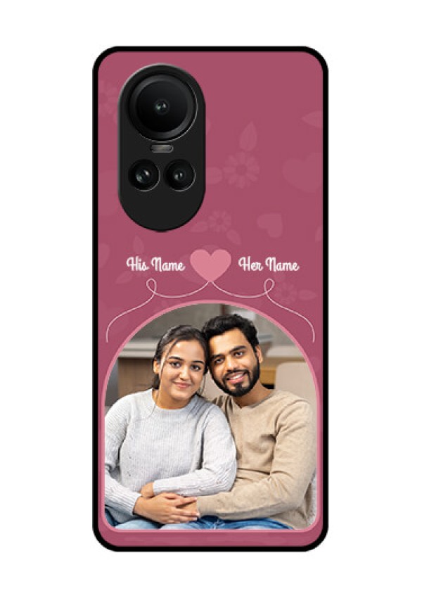 Oppo Reno 10 Pro 5G Photo Printing on Glass Case - Love Floral Design