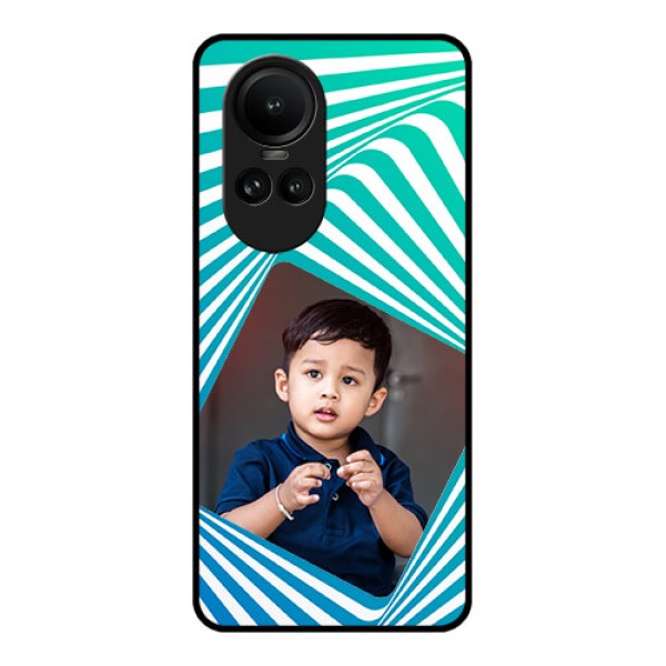 Oppo Reno 10 Pro 5G Personalized Glass Phone Case - Abstract Spiral Design