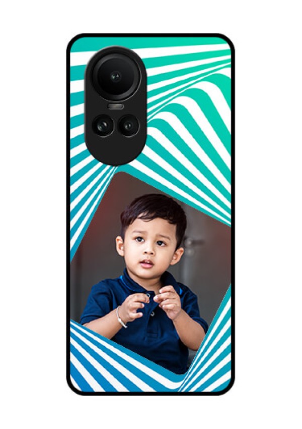 Oppo Reno 10 Pro 5G Personalized Glass Phone Case - Abstract Spiral Design