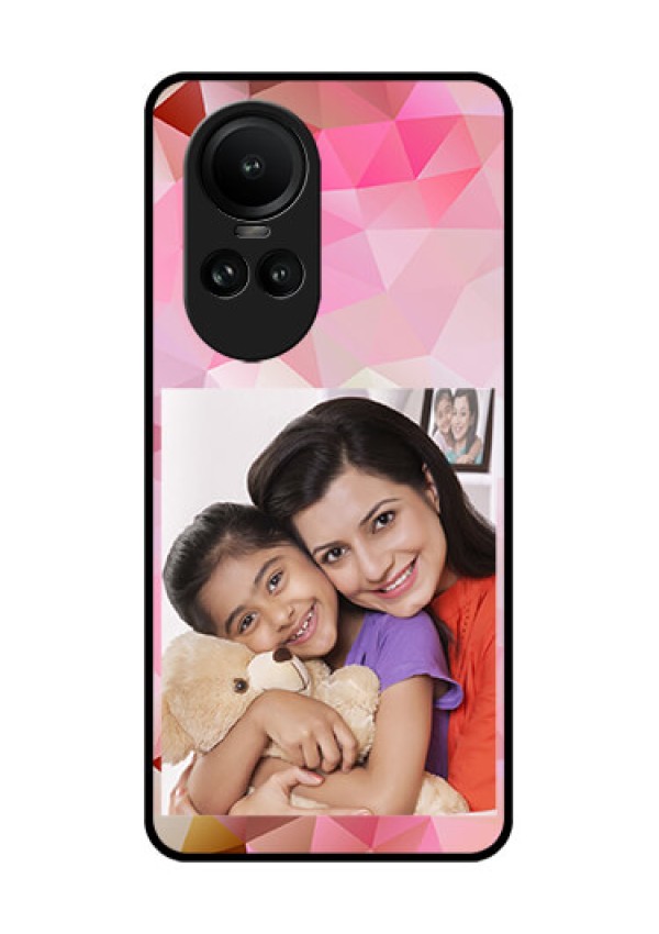 Oppo Reno 10 Pro 5G Photo Printing on Glass Case - Abstract Triangle Design