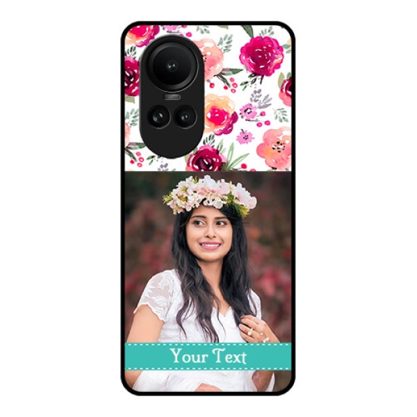 Oppo Reno 10 Pro 5G Custom Glass Phone Case - Watercolor Floral Design Oppo Reno 10 Pro 5G Custom Glass Phone Case - Watercolor Floral Design