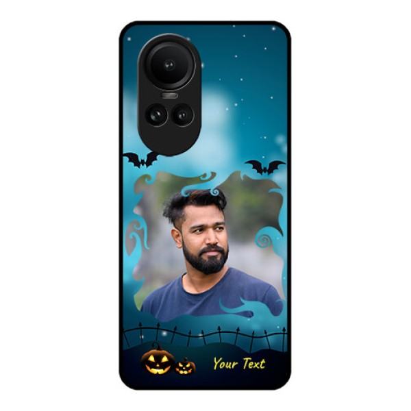 Oppo Reno 10 Pro 5G Custom Glass Phone Case - Halloween frame design