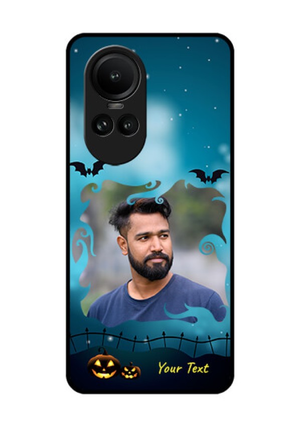 Oppo Reno 10 Pro 5G Custom Glass Phone Case - Halloween frame design