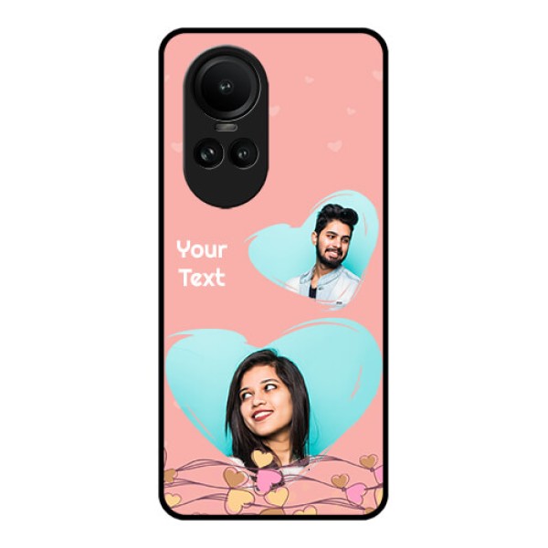Oppo Reno 10 Pro 5G Custom Glass Mobile Case - Love Doodle Design