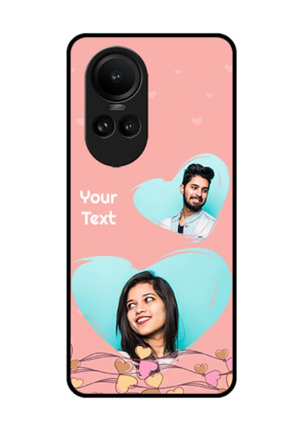 Oppo Reno 10 Pro 5G Custom Glass Mobile Case - Love Doodle Design