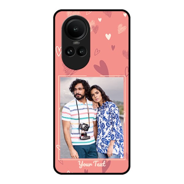 Oppo Reno 10 Pro 5G Custom Glass Phone Case - Love doodle art Design