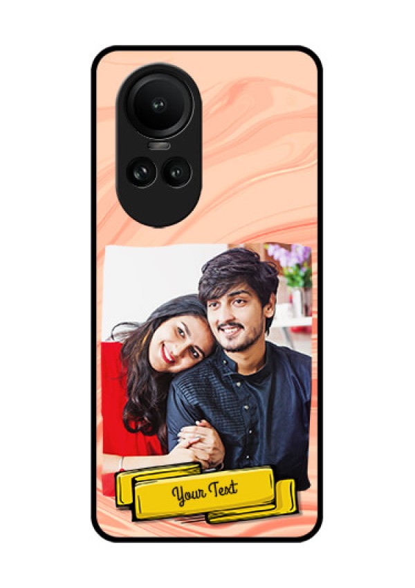 Oppo Reno 10 Pro 5G Personalized Glass Phone Case - Marble Texture Design