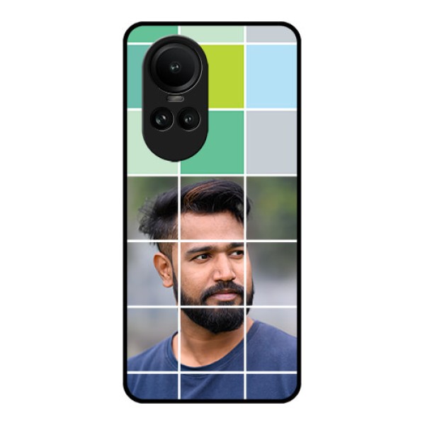 Oppo Reno 10 Pro 5G Photo Printing on Glass Case - with white box pattern