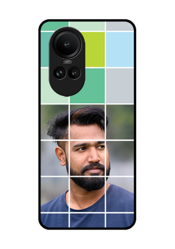 Oppo Reno 10 Pro 5G Photo Printing on Glass Case - with white box pattern