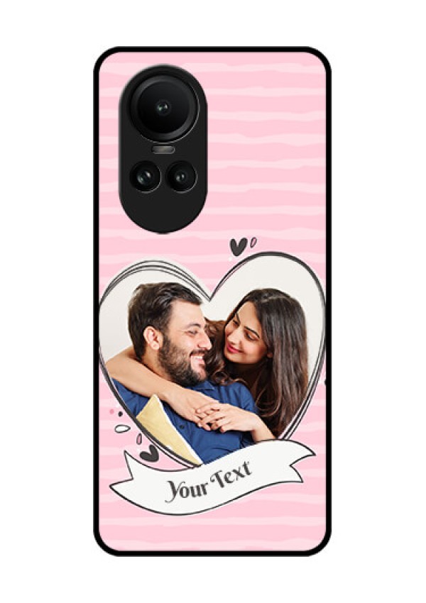 Oppo Reno 10 Pro 5G Custom Glass Phone Case - Vintage Heart Design