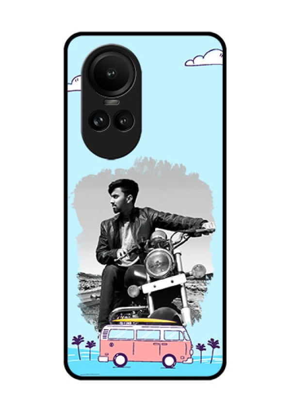 Oppo Reno 10 Pro 5G Photo Printing on Glass Case - Travel & Adventure Design