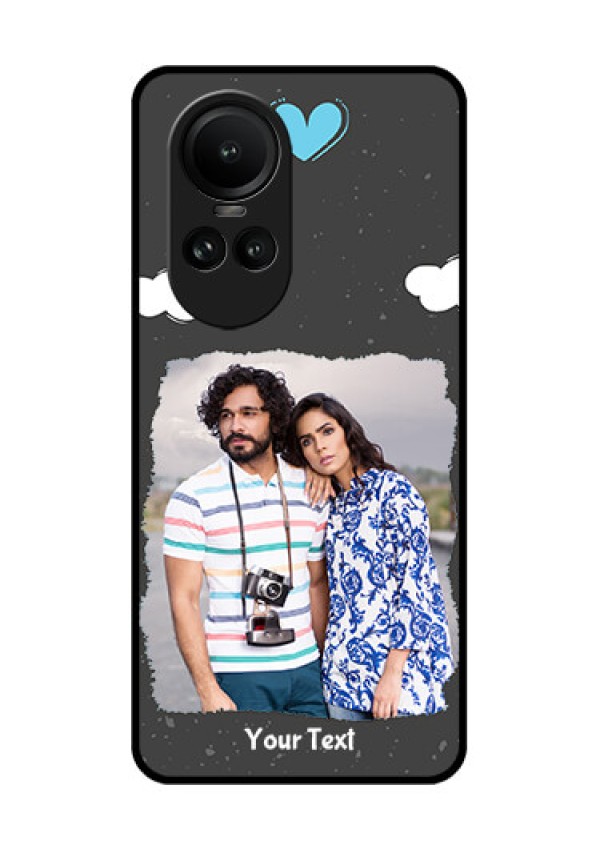 Oppo Reno 10 Pro 5G Custom Glass Phone Case - Splashes with love doodles Design