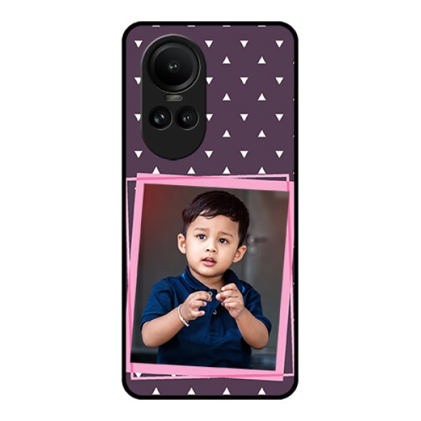 Oppo Reno 10 Pro 5G Custom Glass Mobile Case - Triangle Pattern Dotted Design Oppo Reno 10 Pro 5G Custom Glass Mobile Case - Triangle Pattern Dotted Design