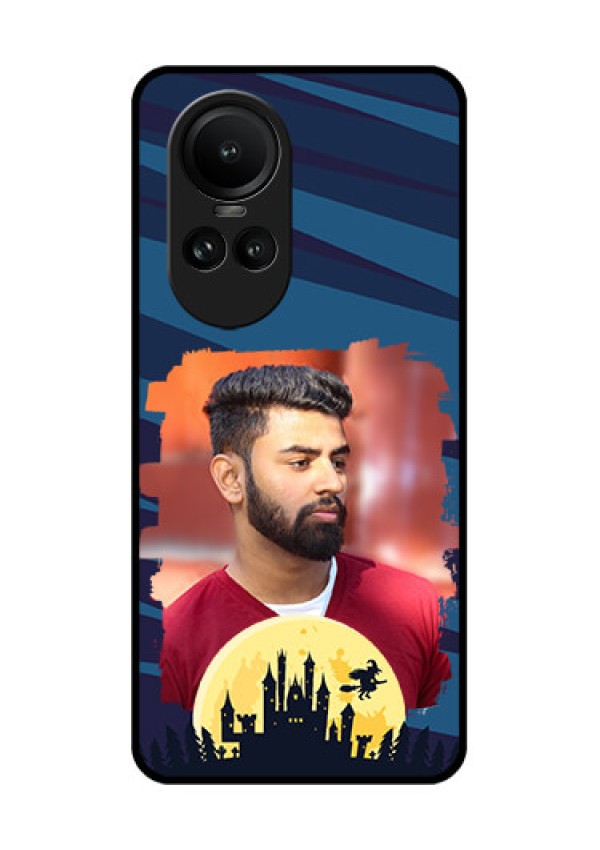 Oppo Reno 10 Pro 5G Photo Printing on Glass Case - Halloween Witch Design