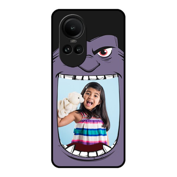 Oppo Reno 10 Pro 5G Custom Glass Phone Case - Angry Monster Design