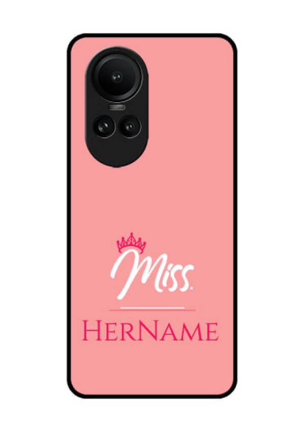 Oppo Reno 10 Pro 5G Custom Glass Phone Case Mrs with Name