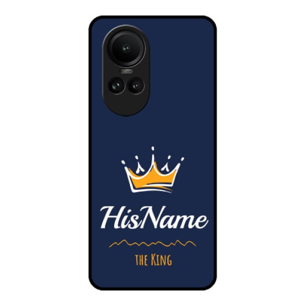 Oppo Reno 10 Pro 5G Glass Phone Case King with Name