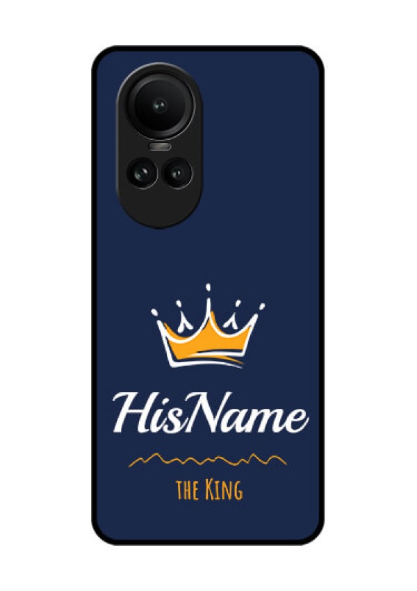 Oppo Reno 10 Pro 5G Glass Phone Case King with Name