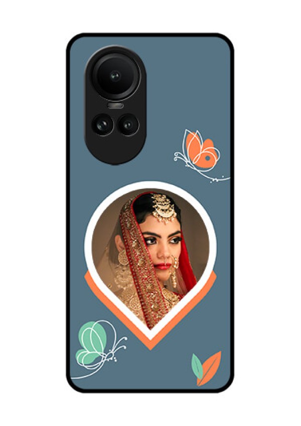 Oppo Reno 10 Pro 5G Custom Glass Mobile Case - Droplet Butterflies Design
