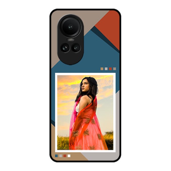 Oppo Reno 10 Pro 5G Personalized Glass Phone Case - Retro color pallet Design Oppo Reno 10 Pro 5G Personalized Glass Phone Case - Retro color pallet Design