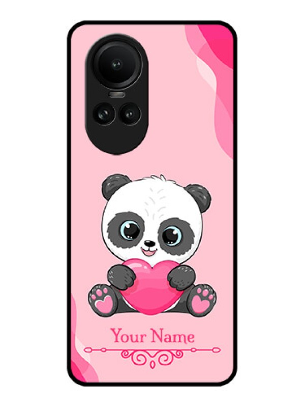 Custom Oppo Reno 10 Pro 5G Custom Glass Mobile Case - Cute Panda Design