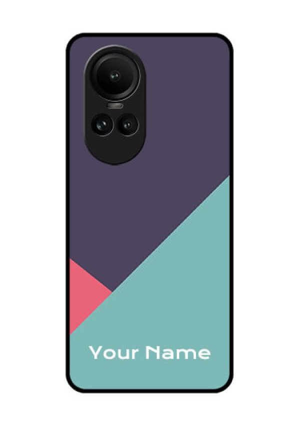 Oppo Reno 10 Pro 5G Custom Glass Mobile Case - Tri Color abstract Design