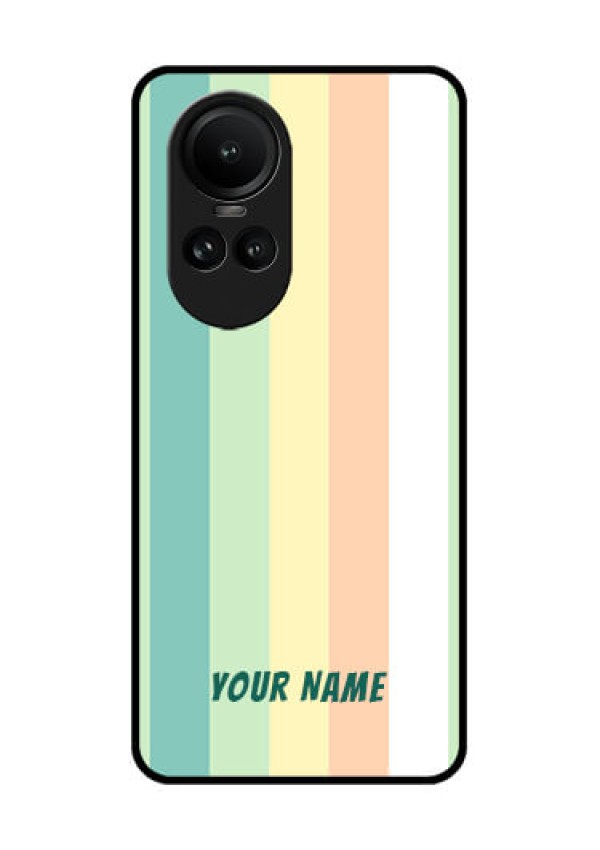 Oppo Reno 10 Pro 5G Photo Printing on Glass Case - Multi-colour Stripes Design