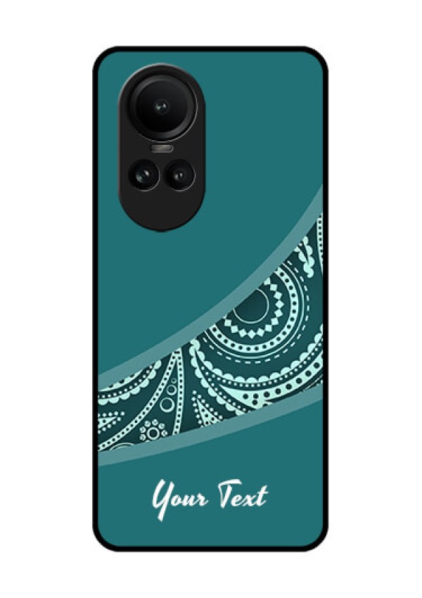 Oppo Reno 10 Pro 5G Photo Printing on Glass Case - semi visible floral Design