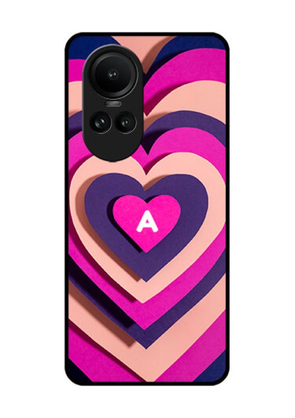 Oppo Reno 10 Pro 5G Custom Glass Mobile Case - Cute Heart Pattern Design