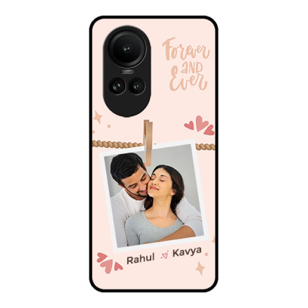 Oppo Reno 10 Pro 5G Custom Glass Phone Case - Forever and ever love Design Oppo Reno 10 Pro 5G Custom Glass Phone Case - Forever and ever love Design