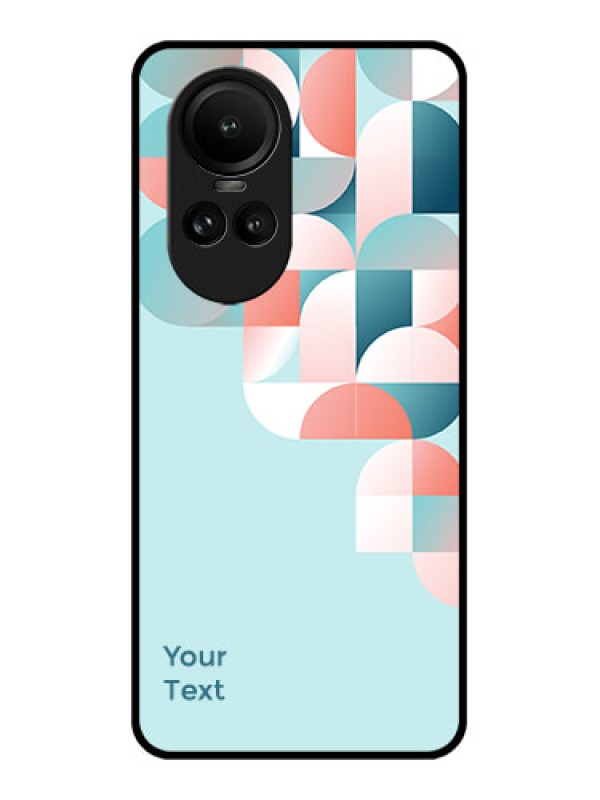 Custom Oppo Reno 10 Pro 5G Custom Glass Phone Case - Stylish Semi-circle Pattern Design