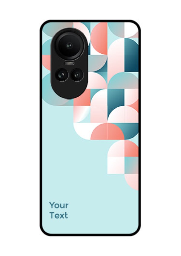 Oppo Reno 10 Pro 5G Custom Glass Phone Case - Stylish Semi-circle Pattern Design