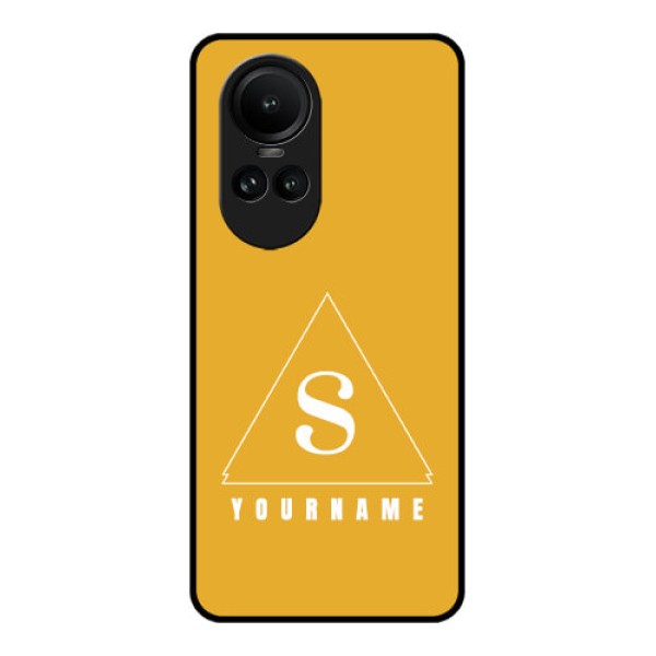 Oppo Reno 10 Pro 5G Personalized Glass Phone Case - simple triangle Design