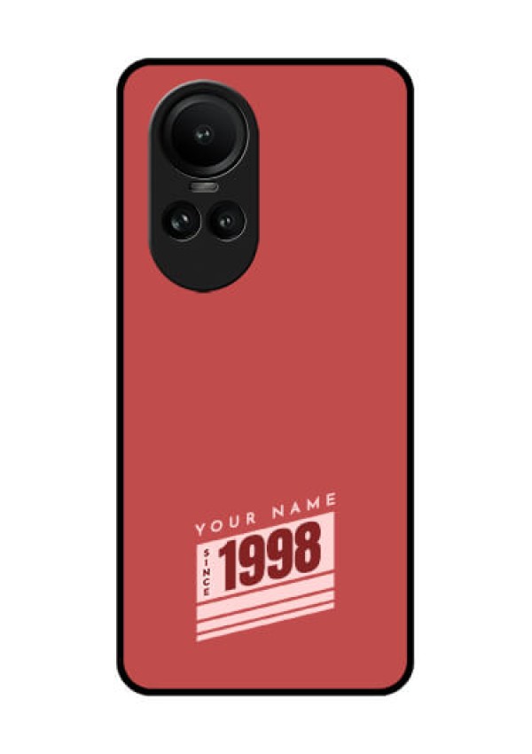 Oppo Reno 10 Pro 5G Custom Glass Phone Case - Red custom year of birth Design