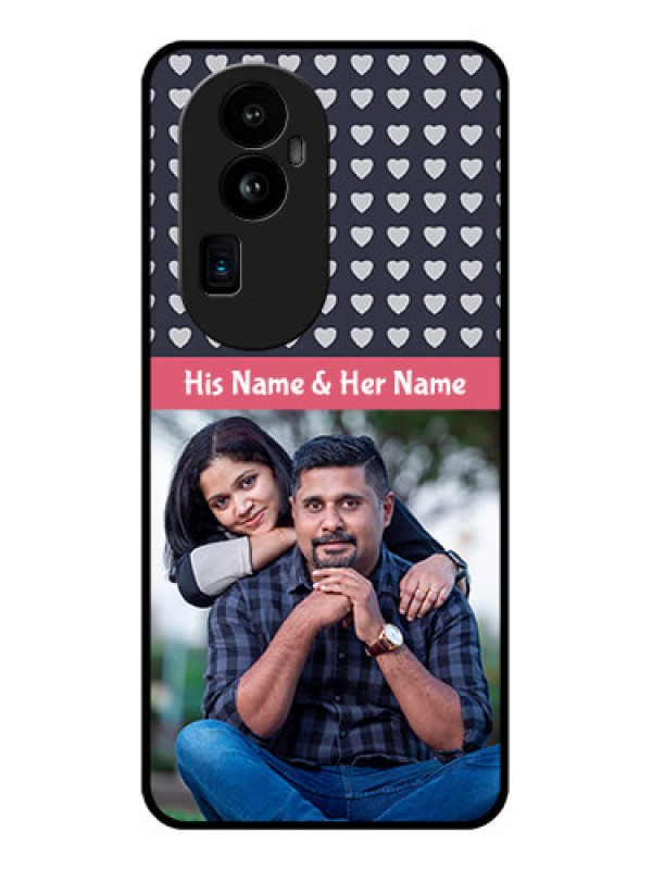 Custom Oppo Reno 10 Pro Plus 5G Custom Glass Mobile Case - Love Symbols Design