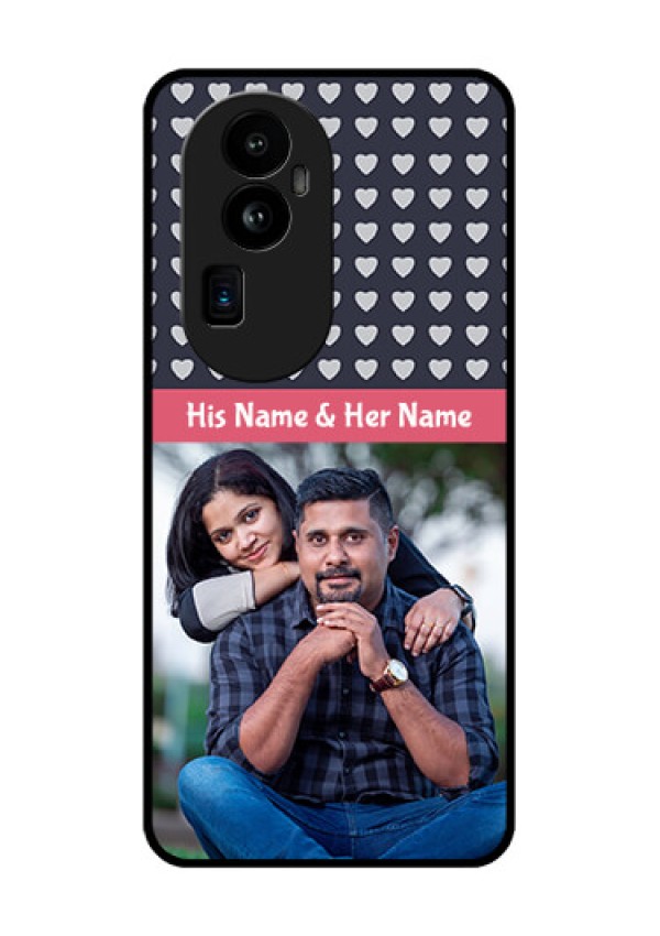 Oppo Reno 10 Pro Plus 5G Custom Glass Mobile Case - Love Symbols Design