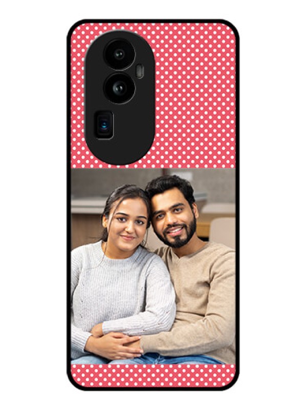 Custom Oppo Reno 10 Pro Plus 5G Custom Glass Phone Case - White Dotted Design