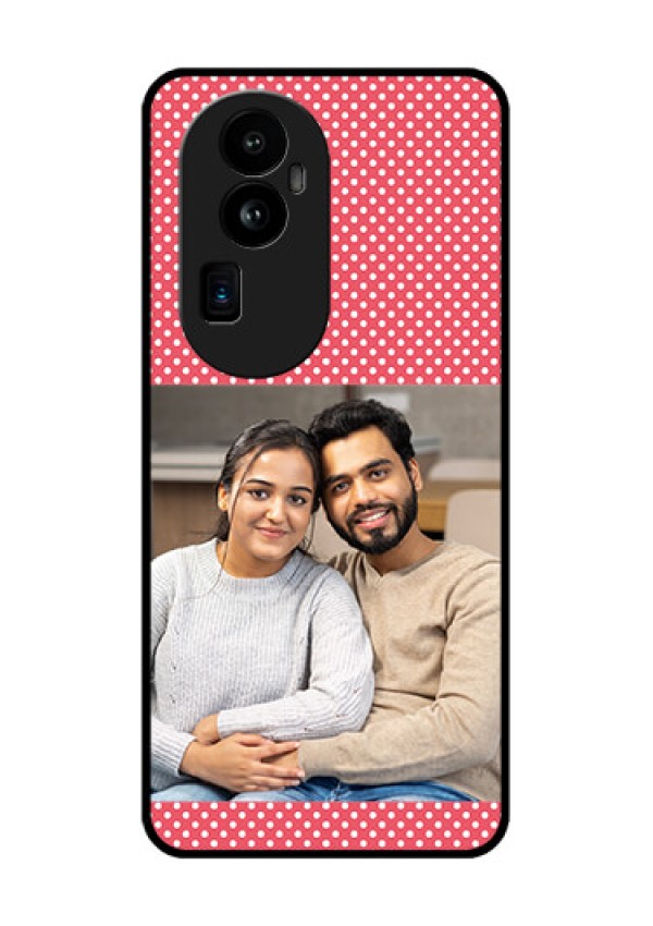 Oppo Reno 10 Pro Plus 5G Custom Glass Phone Case - White Dotted Design