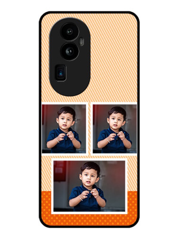 Custom Oppo Reno 10 Pro Plus 5G Photo Printing on Glass Case - Bulk Photos Upload Design