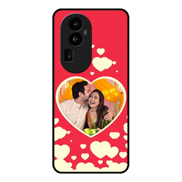 Oppo Reno 10 Pro Plus 5G Custom Glass Mobile Case - Love Symbols Phone Cover Design