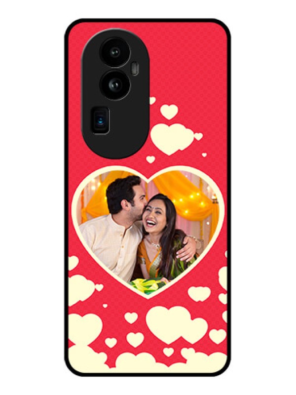 Custom Oppo Reno 10 Pro Plus 5G Custom Glass Mobile Case - Love Symbols Phone Cover Design