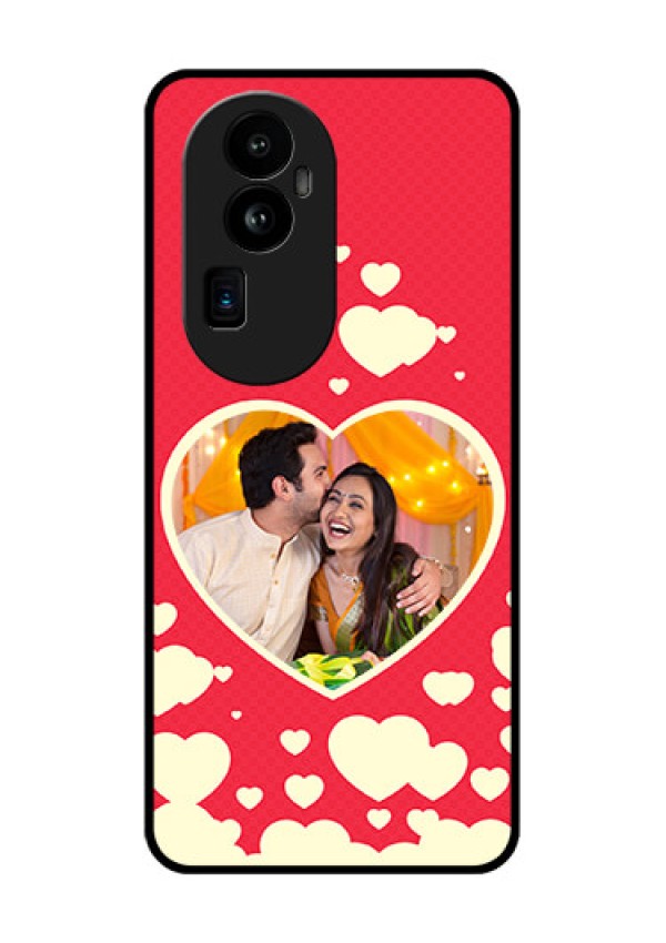 Oppo Reno 10 Pro Plus 5G Custom Glass Mobile Case - Love Symbols Phone Cover Design