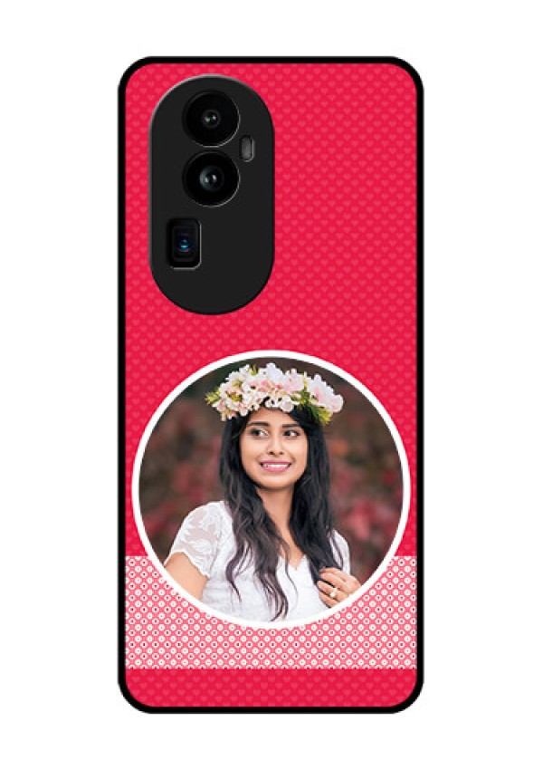 Oppo Reno 10 Pro Plus 5G Personalised Glass Phone Case - Pink Pattern Design