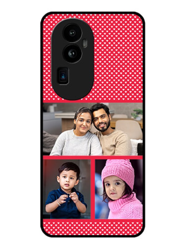 Custom Oppo Reno 10 Pro Plus 5G Personalized Glass Phone Case - Bulk Pic Upload Design