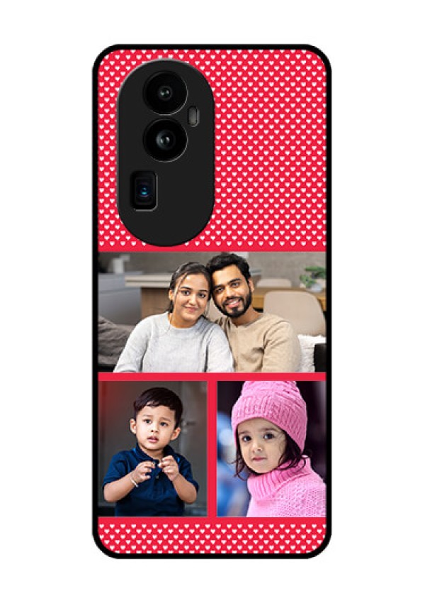 Oppo Reno 10 Pro Plus 5G Personalized Glass Phone Case - Bulk Pic Upload Design