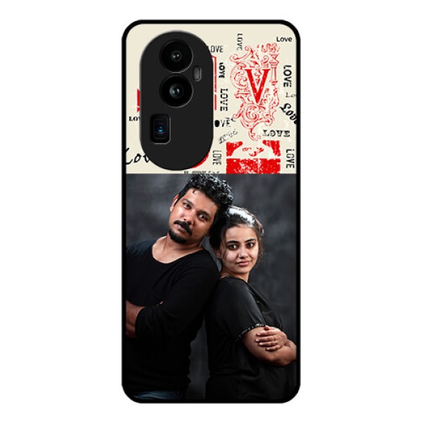 Oppo Reno 10 Pro Plus 5G Photo Printing on Glass Case - Trendy Love Design Case