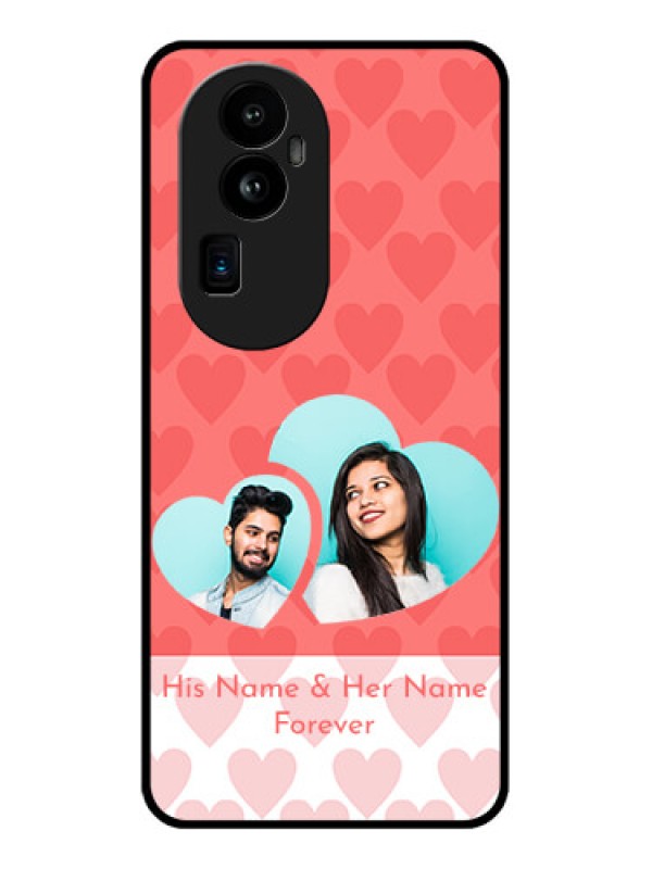 Custom Oppo Reno 10 Pro Plus 5G Personalized Glass Phone Case - Couple Pic Upload Design