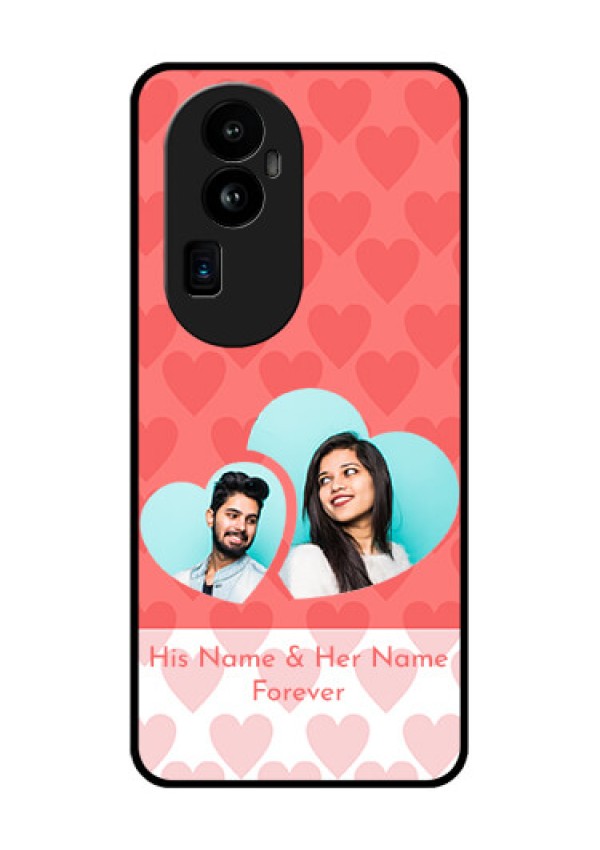 Oppo Reno 10 Pro Plus 5G Personalized Glass Phone Case - Couple Pic Upload Design
